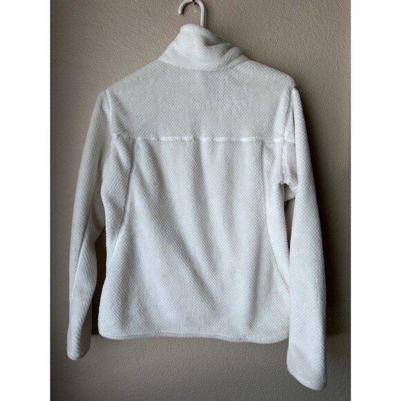 Patagonia Sweater Women’s Medium Off White Retool Snap T Pullover Mock Neck Logo - Picture 8 of 10